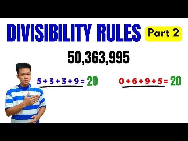 DIVISIBILITY RULES - Part 2