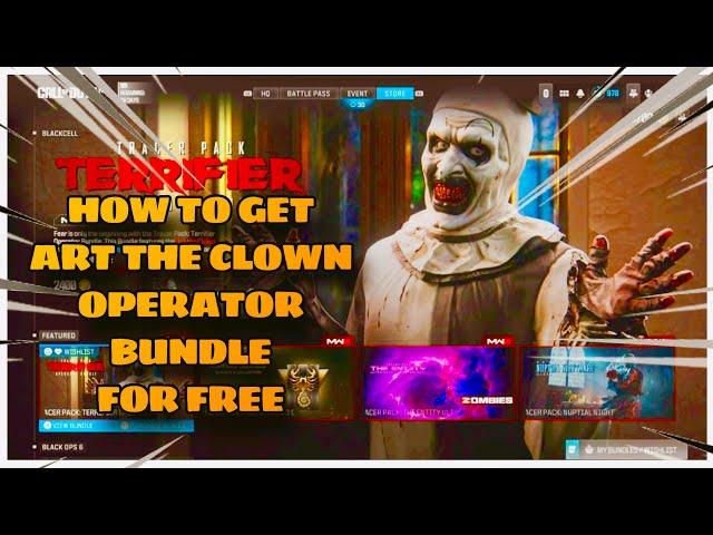 *GLITCH* HOW TO GET ART THE CLOWN OPERATOR BUNDLE FOR FREE ON WARZONE  NEW TERRIFIER BUNDLE FOR FREE