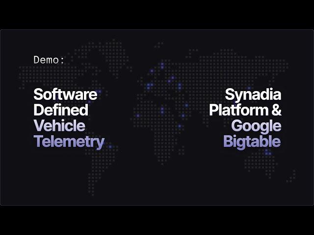 Demo: Synadia Platform & Google Bigtable for Software Defined Vehicles (in 3 minutes)