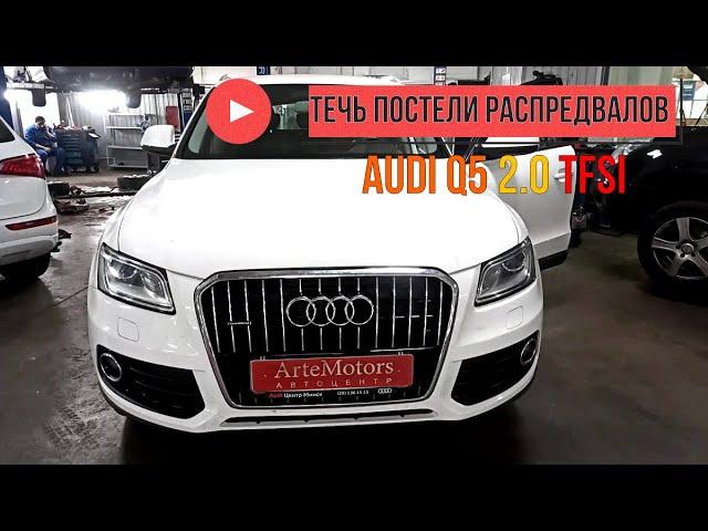 Audi Q5 2.0 TFSI течь постели распредвалов и передней крышки цепи грм