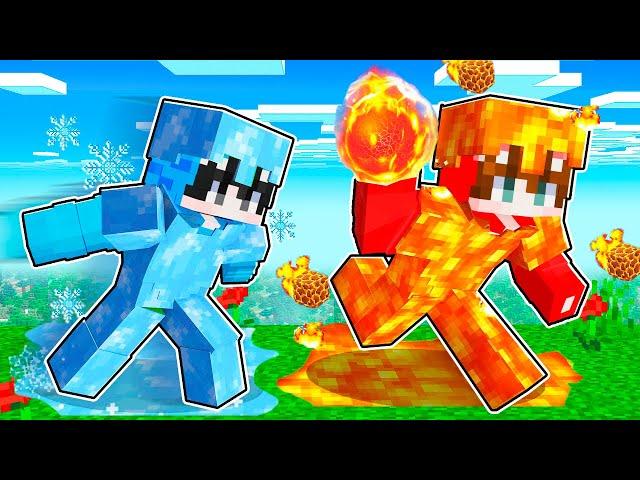 Armadura de HIELO vs Armadura de FUEGO en Minecraft NACHO vs DAGAR