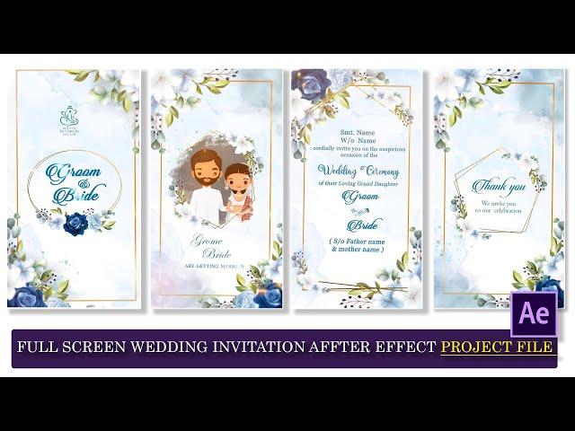 Full Screen Wedding Invitation Premiere Pro Project Download