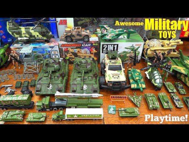 A Collection of Toy Soldiers and Military Vehicle Toys! Toy Tanks, Toy Planes and Toy Soldiers!