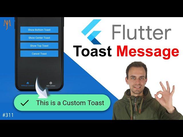 Flutter Tutorial - Toast Message | A Different SnackBar