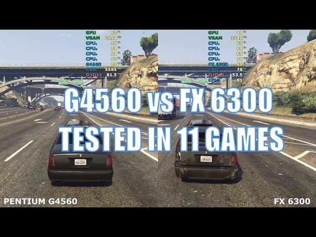 Pentium G4560 vs AMD FX 6300 with gtx 1060 6gb