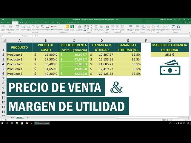 Obtener el precio de venta y comprobar el margen de ganancia de un producto