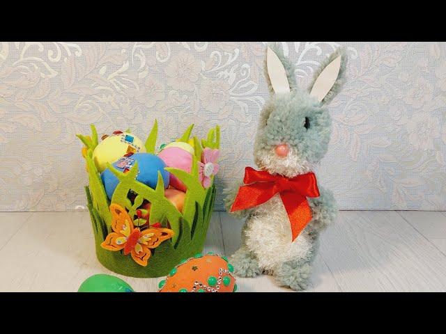 DIY Easter bunny/Пасхальный кролик своими руками из помпонов