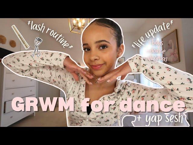 GRWM for dance like we're on facetime | *lash routine* *yap sesh* *makeup routine* *life updates*