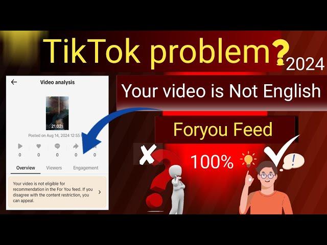 Your video is Not English Foryou Feed || TikTok video Not English Foryou Feed problem solve