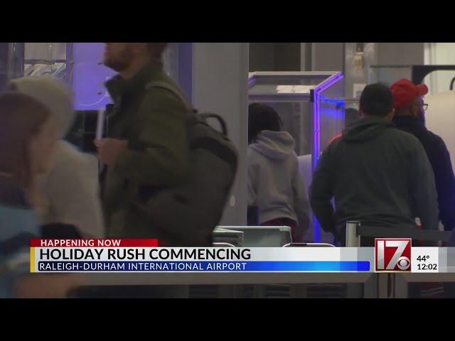 Holiday rush commencing at RDU airport