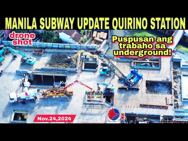 Grabe,puspusan dito! METRO MANILA SUBWAY UPDATE QUIRINO STATION|Nov.24|build better more| Build3x