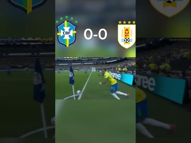 Brazil vs Uruguay 0-0 goal | 2-4 penalties shootout| Copa America match 2024|