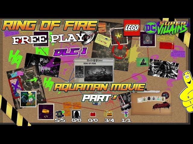 Lego DC Super-Villains: Aquaman DLC 1 / Ring of Fire FREE PLAY (All Collectibles) - HTG