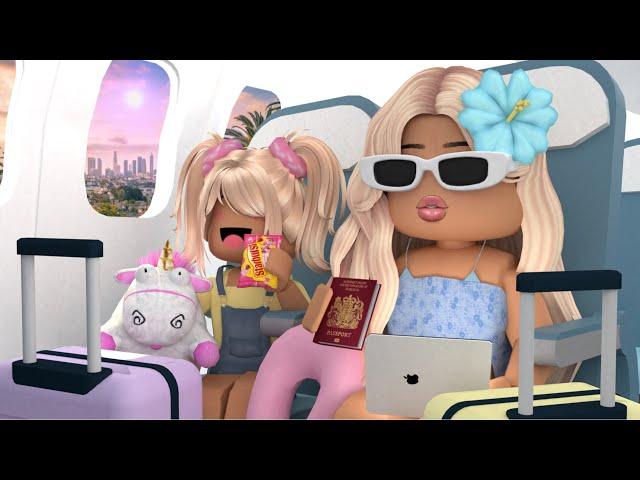 FAMILY VACATION TO OUR CALIFORNIA DREAM HOUSE! *MY DAUGHTERS FIGHT?* Roblox Bloxburg Voiced Roleplay
