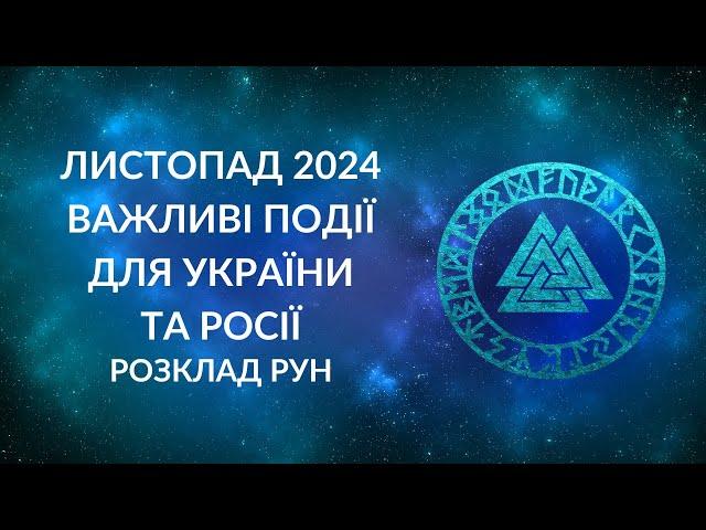 ЛИСТОПАД 2024. Важливі події для України та Росії