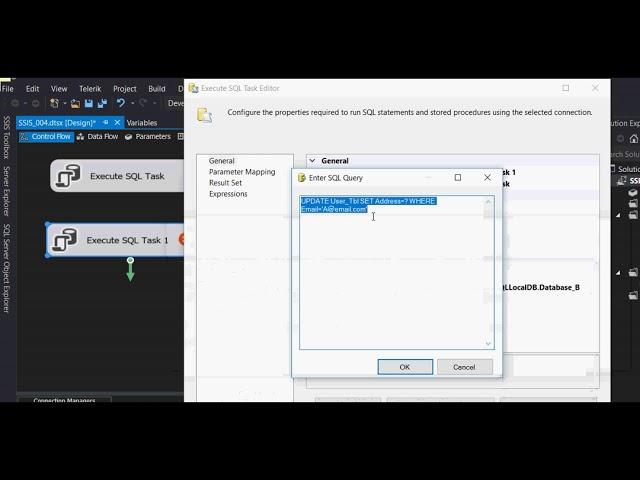 SSIS (04): Execute SQL Task, Variable - store the return value as variable