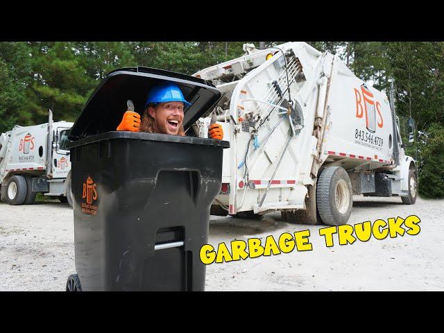 Garbage Trucks with Handyman Hal | Trash pickup with Garbage Truck | Fun Videos for Kids