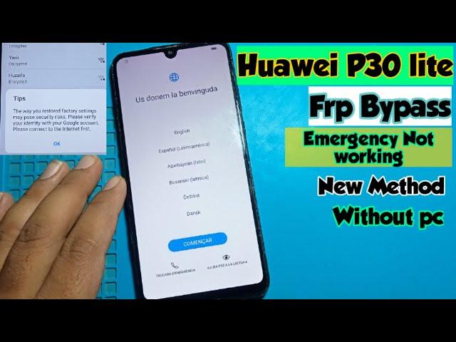 Huawei P30 lite Google Unlock|Huawei p30 lite frp bypass/Emergence not working|