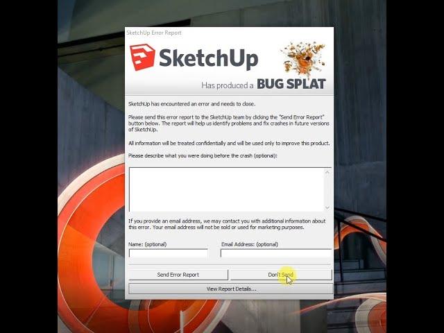 Sketchup BugSplat error