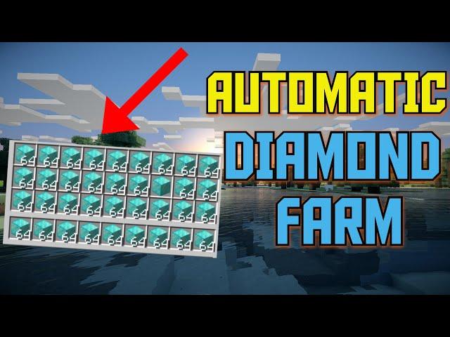 Minecraft - AUTOMATIC DIAMOND FARM Tutorial (JAVA / BEDROCK / XBOX / WINDOWS)