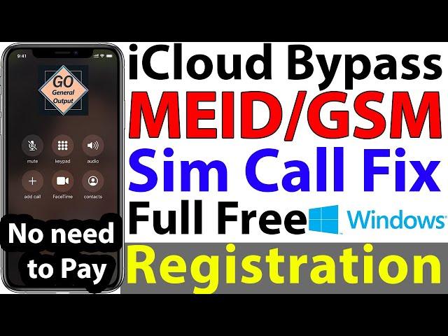 How to Bypass iCloud | MEID/GSM iPhone with Signal Sim Call Fix | Full Free Registration, No Cost