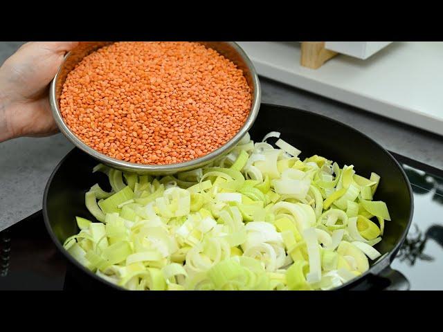 Lentils with leeks are better than meat! This recipe is legendary! You have to try it!