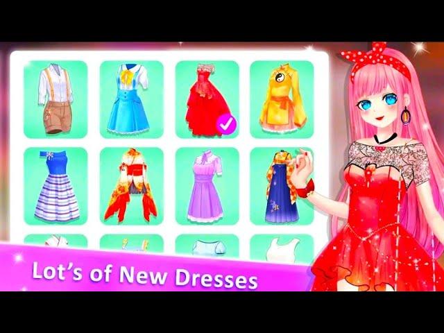 Anime Makeover Dress up Games - gameplay