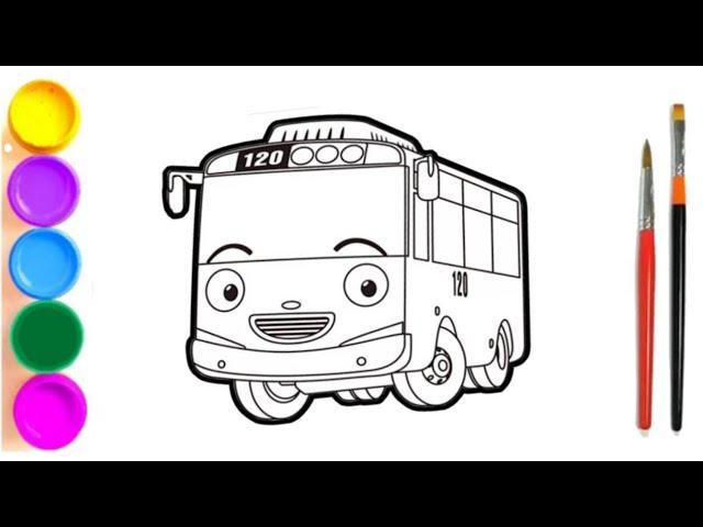 Bolalar uchun aftobus Tayo rasmini chizish|  Bus Tayo drawing for kids |Как нарисовать автобус тайо|