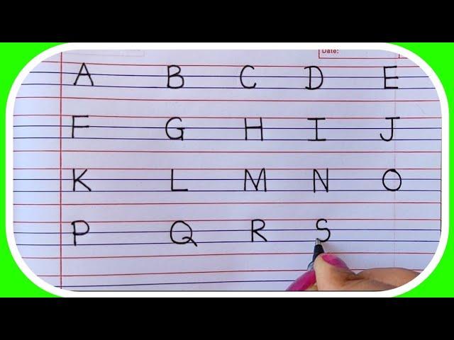 How to write Capital Letters/ABCD Alphabets/Capital Letters Abcd writing/ABCD Capital Letter