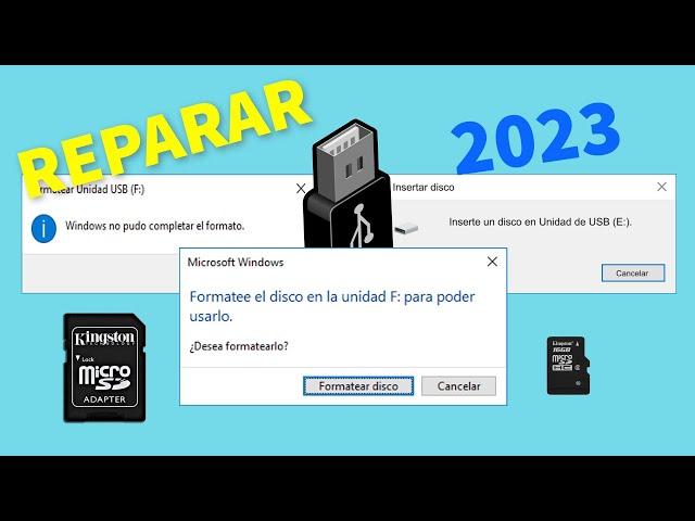 Reparar Memoria USB, Micro SD, Tarjeta SD 2023