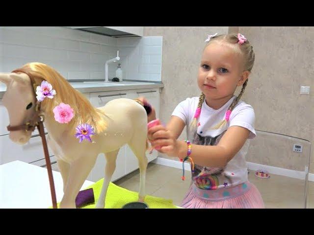 Horse accessories and horse stable ! Cool toy for kids Review toys