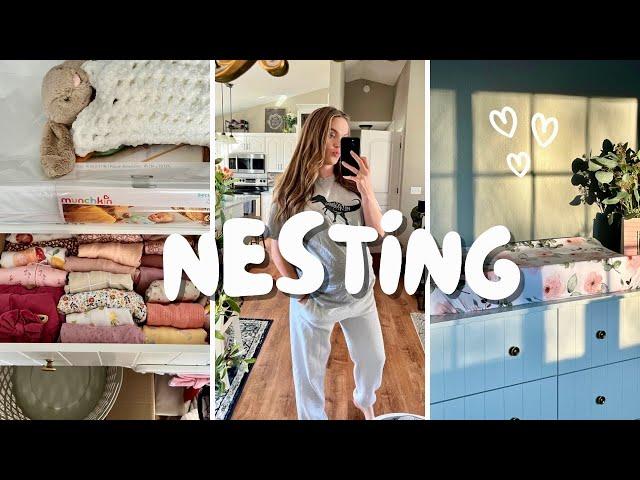 PREPARING FOR BABY | nesting vlog at 37 weeks pregnant | washing clothes, organizing, nursery tour