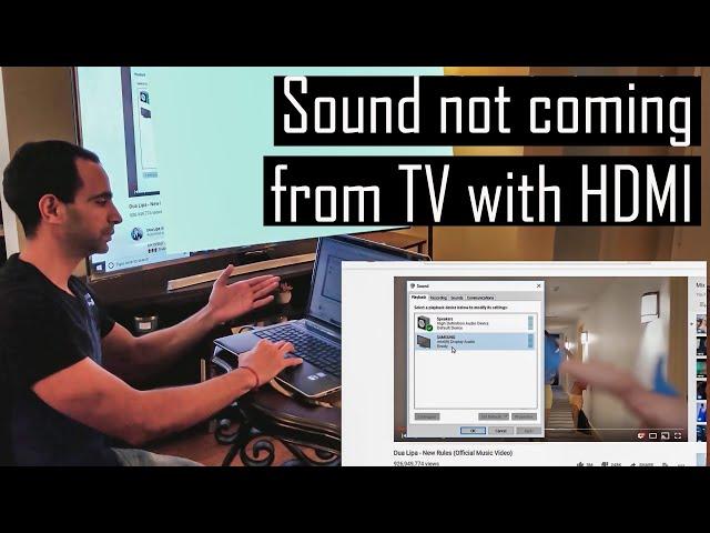 [Solved] Sound Not Coming From TV When Connected To Laptop with HDMI (Reupload)