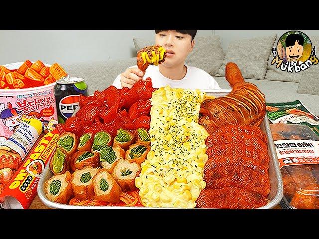 ASMR MUKBANG convenience store store, FIRE Noodle, HOT DOG, GIMBAP, Tteokbokki EATING SOUND !