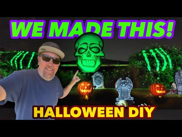 HOME VLOG: HALLOWEEN DIY DECORATIONS! Our Huge Project and How we Created a Giant Skull in our yard