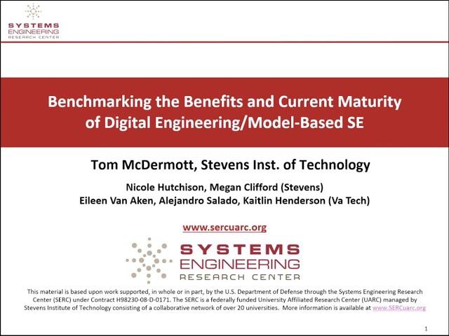 Benchmarking the Benefits and Current Maturity of Digital Engineering/Model-Based SE