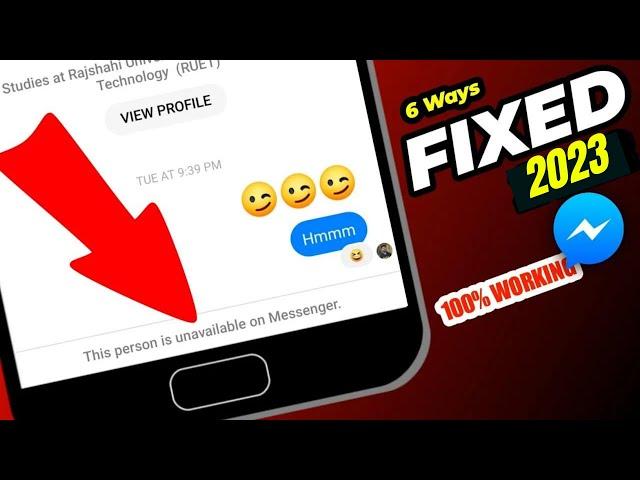 Fixed! This person is unavailable on Messenger || Best 6 Ways