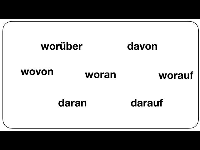 Тайна worauf, darauf, worüber, darüber