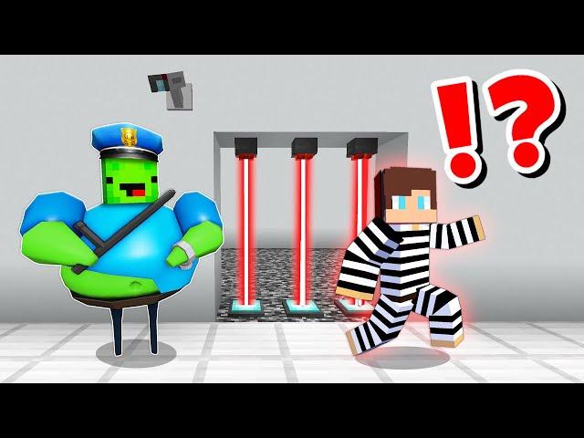 JJ and Mikey Become BARRY in ROBLOX PRISON CHALLENGE in Minecraft / Maizen animation