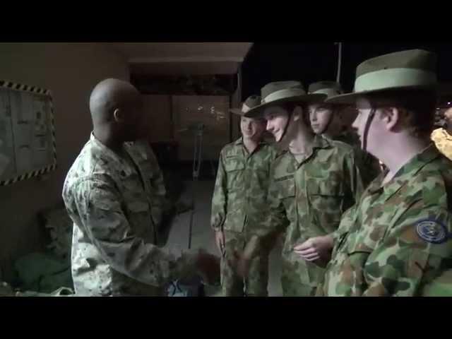 Australian Cadets Meet U.S. Marine