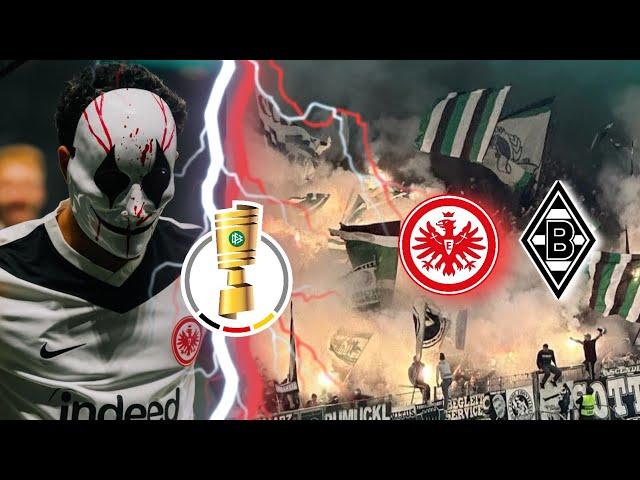 FRANKFURT VS GLADBACH HIGHLIGHTS | EINTRACHT 80 MINUTEN IN UNTERZAHL  | DFB POKAL STADIONVLOG ️