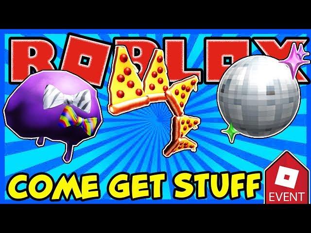  ROBLOX LIVE  COME AND GET THE PURPLE PARTY FRO, PIZZA MOHAWK & DISCO BALL HELMET | PIZZA PARTY