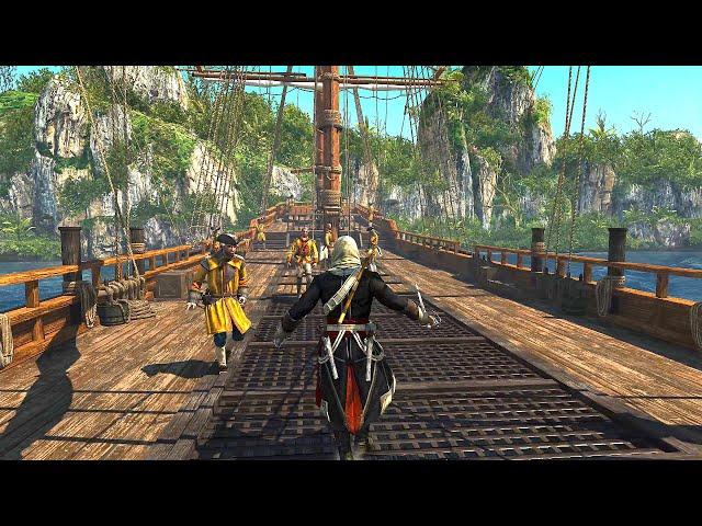 Assassin's Creed 4 Black Flag - Master Assassin Stealth Kills, Intense Combat & Ship Infiltration