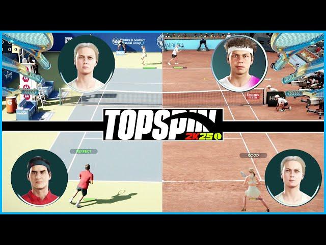 TopSpin 2K25 Player vs Player Online Ranked Gameplay | Federer vs Sharapova | Sharapova vs Shelton