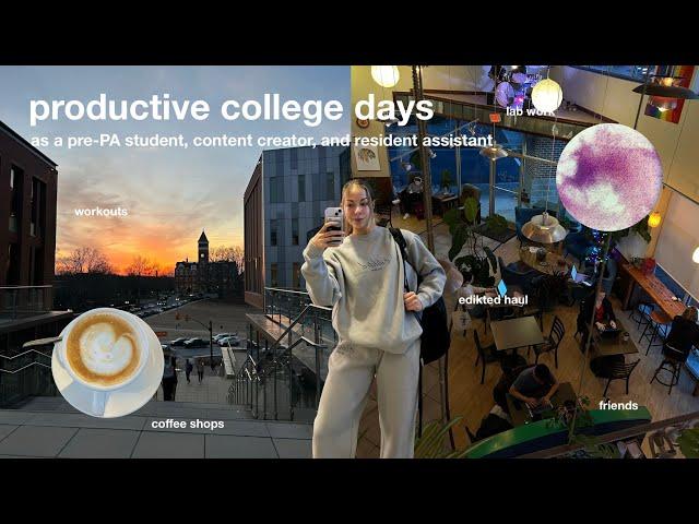 productive college days in my life | balancing school and work, edikted haul, friends, and more!