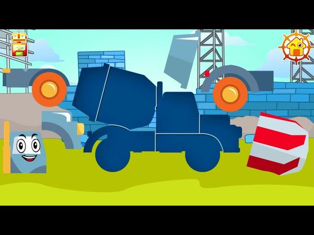 Concrete mixer truck fun | Awesome #puzzle | #funny vehicles | unlimited gaming riz #best #gaming