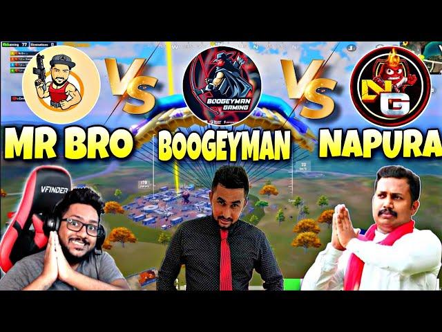 MR BRO VS BOOGEYMAN VS NAPURA || ERANGEL MAP SAME LOBBY || BOMTA GAMING