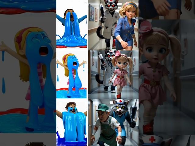Paw Patrol Mayors Goodway Katie Mayor Humdinger Turn into Lions Nurses to the Rescue  #Shorts