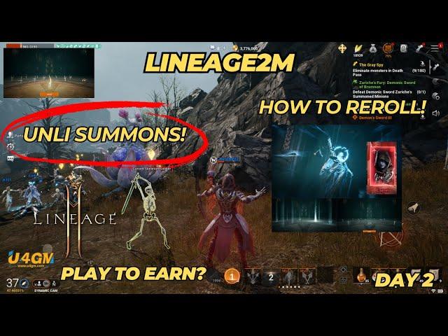 Lineage2M |  How to Reroll, Unli Summons? ( Tagalog )