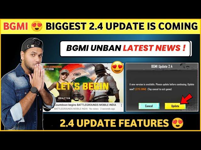  Bgmi Unban News Today | 2.4 Update Features | Bgmi / Pubg New Update - Bgmi Unban